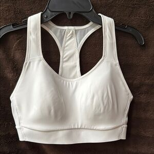 Athleta White Racer Back Sports Bra 36 B/C